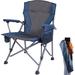 Arlmont & Co. Oversized Folding Camping Chair For Adults 330Lbs, Portable Heavy Duty Lawn Chair For Outdoor Backpacking Hunting Fishing Sports | Wayfair