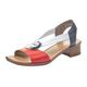 Sandalette RIEKER Gr. 38, rot (rot, kombiniert) Damen Schuhe Sandaletten