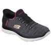 Slipper SKECHERS "SUMMITS DAZZLING HAZE", Damen, Gr. 41, schwarz (schwarz, meliert), Textil, sportlich, Schuhe, Slip Ins Sneaker, Freizeitschuh mit dezenten Kontrastdetails