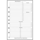 Classic Size Daily Task Planner Insert Sized and Punched for Franklin Covey Classic Notebook (5.5 x 8.5 )