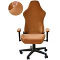 KBOOK Velvet Office Computer Chair Covers Universal Rotating Chair Cover Desk Chair Slipcovers Camel