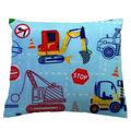 SheetWorld Crib Toddler Pillow Case 100% Cotton Woven Construction Zone 13 x 17