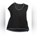 Lululemon Athletica Tops | Lululemon Willpower Ruched Drawstring Short Sleeve Tech Tee | Color: Black/Gray | Size: 12