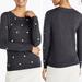 J. Crew Sweaters | J. Crew Mercantille Sweater Crewneck Gray Polka Dot Size Small | Color: Black | Size: S