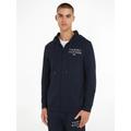 Hoodie "FZ HOODIE HWK", Herren, Gr. M (50), blau (dunkelblau), Sweatware, Obermaterial: 50% Baumwolle, 50% Polyester, TOMMY HILFIGER UNDERWEAR, meliert, casual, bequem hüftbedeckend, Langarm eingesetzt Rippbündchen, Sweatshirts, mit Tommy Hilfiger...