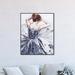 Oliver Gal "Princess", Glam Ballerina Dress Modern Blue Canvas Wall Art Print For Bedroom Canvas in Gray/White | 46 H x 37 W x 1.75 D in | Wayfair