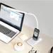 OttLite Swivel LED Desk Lamp w/ USB, Flexible Neck, Touch, Dimmable & Integrated Phone Holder Plastic in White | 25 H x 7.125 W x 4.3 D in | Wayfair