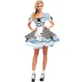 Costume Cosplay Alice au Pays des Merveilles pour Femme Adulte Robe de Demoiselle d'Halloween Sexy