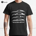 T-shirt classique à manches courtes pour hommes design de contour Mustang Bullitt Evolution