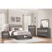 Hokku Designs Olivieri Bedroom Set 5 Piece: Bed, Dresser, Mirror, Nightstand, Chest Upholstered in Gray | 60 H x 68 W x 88.5 D in | Wayfair