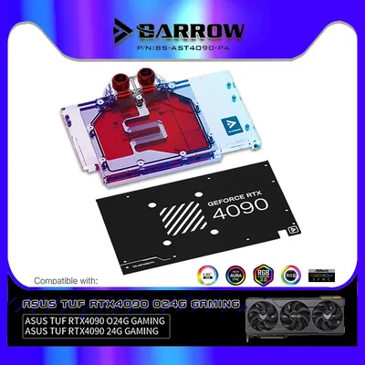 Barrow GPU Water Cooler nuits pour ASUS TUF RTX 4090 O24G/24G GAMING foulant carte refroidisseur