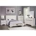 Millwood Pines Branice Storage Platform Bed King 3 Piece: Bed, Dresser, Mirror Upholstered in White | 60 H x 84 W x 88.5 D in | Wayfair