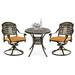 World Menagerie Hooven Round 2 - Person Aluminum Outdoor Dining Set w/ Cushions Metal in Brown | 30.8 W x 30.8 D in | Wayfair