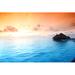 Highland Dunes Maldivian houses on Sunrise by Serrnovik - Wrapped Canvas Photograph Canvas | 8 H x 12 W x 1.25 D in | Wayfair