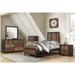 17 Stories Sileas Dark Ebony & Rustic Mahogany Faux-Wood Panel Bedroom Set Full 3 Piece: Bed, Dresser, Mirror Wood in Brown | Wayfair