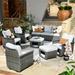 Latitude Run® Kensli 7 Piece Sofa Seating Group w/ Cushions Synthetic Wicker/All - Weather Wicker/Wicker/Rattan in Gray | Outdoor Furniture | Wayfair