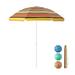 Costway 6.5 Feet Patio Beach Umbrella with Waterproof Polyester Fabric-Orange