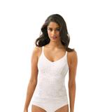Plus Size Women's Lace 'N Smooth Cami by Bali in White (Size XL)