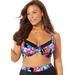 Plus Size Women's Captain Underwire Bikini Top by Swimsuits For All in Blooming Floral (Size 6)