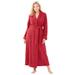Plus Size Women's Long Terry Robe by Dreams & Co. in Classic Red (Size 1X)