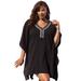Plus Size Women's Jeweled Caftan by Swim 365 in Black (Size 18/20) Swimsuit Cover Up