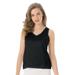 Plus Size Women's Lace-Trim Camisole by Comfort Choice in Black (Size 38/40)