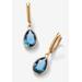 Women's Gold over Sterling Silver Drop EarringsPear Cut Simulated Birthstones by PalmBeach Jewelry in March