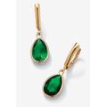 Women's Gold over Sterling Silver Drop EarringsPear Cut Simulated Birthstones by PalmBeach Jewelry in May