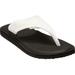 Wide Width Women's The Sylvia Soft Footbed Thong Sandal by Comfortview in White (Size 10 W)