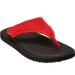 Wide Width Women's The Sylvia Soft Footbed Thong Slip On Sandal by Comfortview in Vivid Red (Size 8 W)