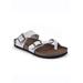 Women's Gracie Sandal by White Mountain in White Leather (Size 9 M)