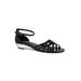 Women's Tarrah Sandals by Easy Street® in Black Glitter (Size 7 1/2 M)