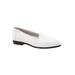 Wide Width Women's Liz Leather Loafer by Trotters® in White (Size 9 W)