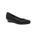 Women's Lauren Leather Wedge by Trotters® in Black Suede Patent (Size 8 1/2 M)