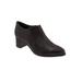 Wide Width Women's Keegan Bootie by Trotters in Black Lizard (Size 9 W)