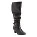 Extra Wide Width Women's The Cleo Wide Calf Boot by Comfortview in Black (Size 8 1/2 WW)