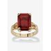 Women's Yellow Gold Plated Simulated Birthstone Ring by PalmBeach Jewelry in January (Size 7)