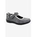 Extra Wide Width Women's Buttercup Mary Jane Flat by Drew in Grey Mesh Combo (Size 9 1/2 WW)