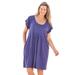 Plus Size Women's Box-Pleat Cover Up by Swim 365 in Mirtilla (Size 34/36) Swimsuit Cover Up