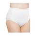 Plus Size Women's Exquisite Form®2-Pack Control Top Lace Shaping Panties by Exquisite Form in White (Size L)