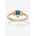 Women's Yellow Gold-Plated Simulated Birthstone Ring by PalmBeach Jewelry in September (Size 9)