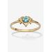 Women's Yellow Gold-Plated Simulated Birthstone Ring by PalmBeach Jewelry in December (Size 9)