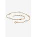 Women's Gold Over Sterling Silver Simulated Birthstone Ankle Bracelet 11 Inches by PalmBeach Jewelry in April