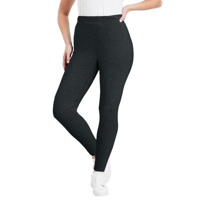 Plus Size Women's Classic Ankle Legging by June+Vie in Heather Charcoal (Size 30/32)