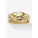 Women's Yellow Gold-Plated Braided Puzzle Ring Jewelry by PalmBeach Jewelry in Gold (Size 9)