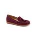 Wide Width Women's Dawson Casual Flat by Trotters in Dark Cherry Suede (Size 10 W)