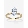 Women's 2.0 Tcw Marquise Cubic Zirconia 18K Gold-Plated Solitaire Engagement Ring by PalmBeach Jewelry in Cubic Zirconia (Size 6)