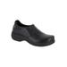 Extra Wide Width Women's Bind Slip-Ons by Easy Works by Easy Street® in Black Embossed (Size 9 1/2 WW)