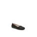 Wide Width Women's Northern Flat by LifeStride in Black Fabric (Size 8 1/2 W)