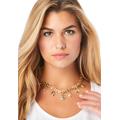 Women's Hammered Chain Earring & Necklace Set by Accessories For All in Gold